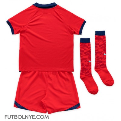 Camiseta Inglaterra Visitante Equipación para niños Mundial 2022 manga corta (+ pantalones cortos)
